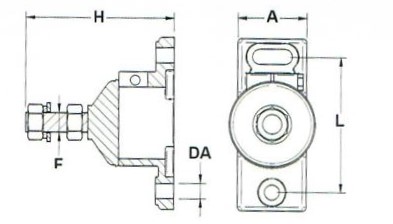 Soporte Motor Tipo A 60 SHA M16 H 125