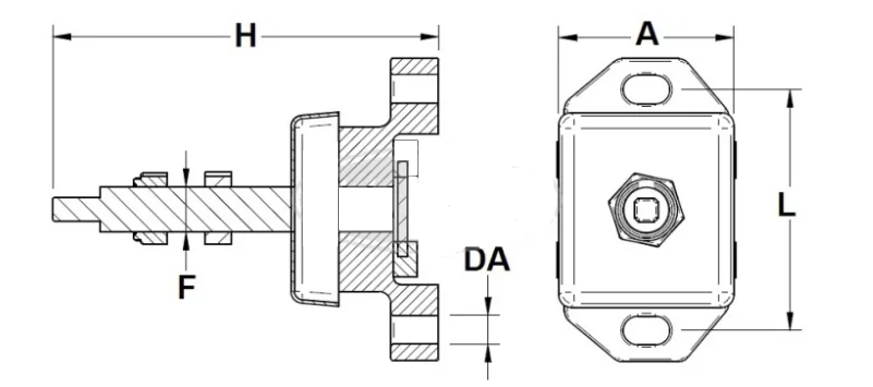 Soporte Motor Tipo C 65 SHA 3/4UNF H 164