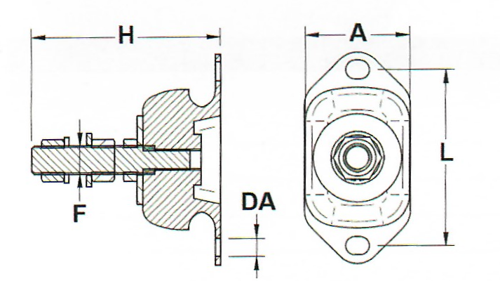 Soporte Motor Tipo D 65 SHA M14 H 95