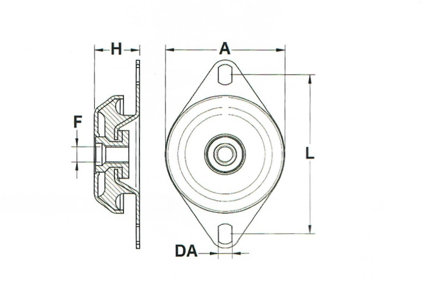 Soporte Motor Tipo F 35 SHA M12 H 41