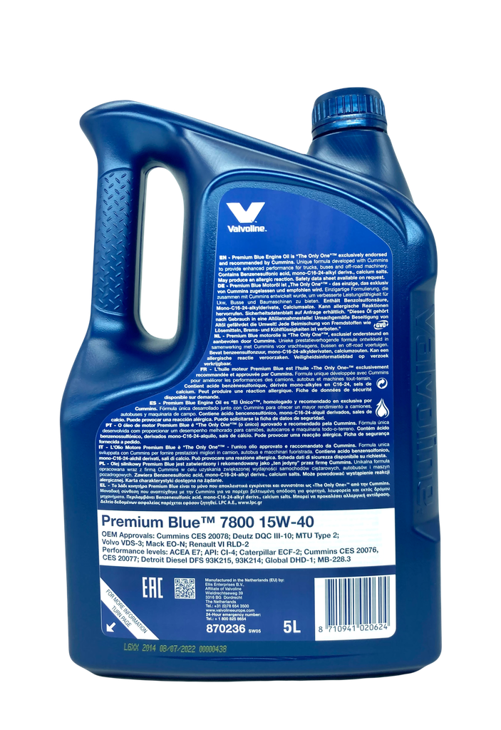 Aceite Cummins Premium Blue SAE 15W40 ( 5L)