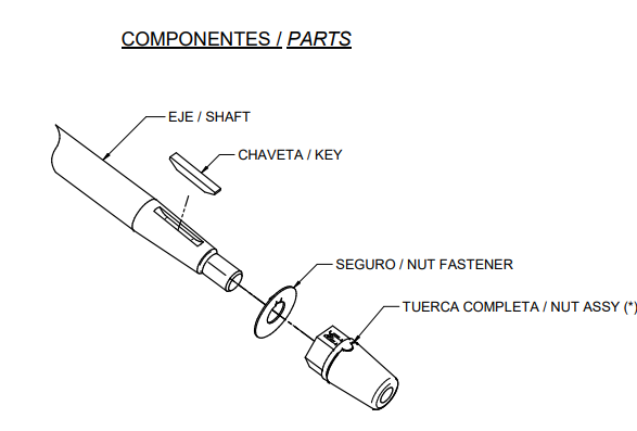 Pack Eje Hélice AISI-329 45-4000 LH
