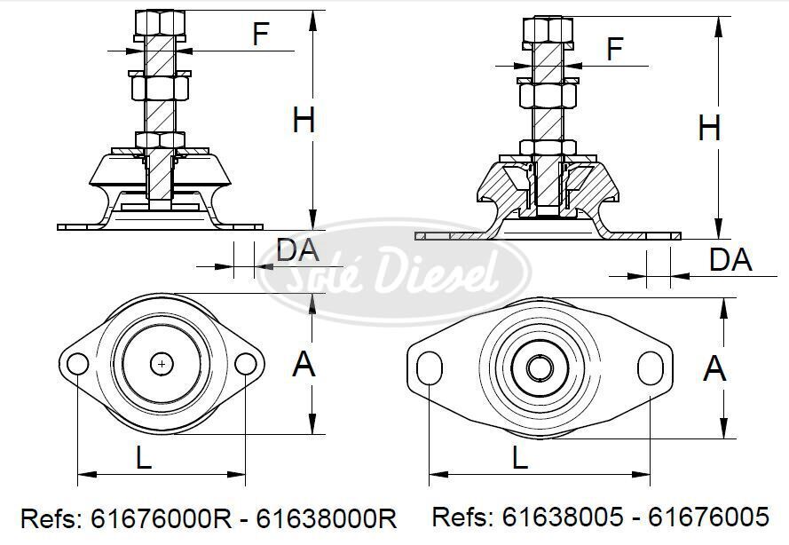 Soporte Motor Tipo G 50 Kg M14 H 100 (R)
